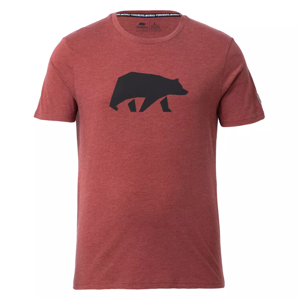 FORSBERG T-Shirt mit schwarzem Brustprint  - 1