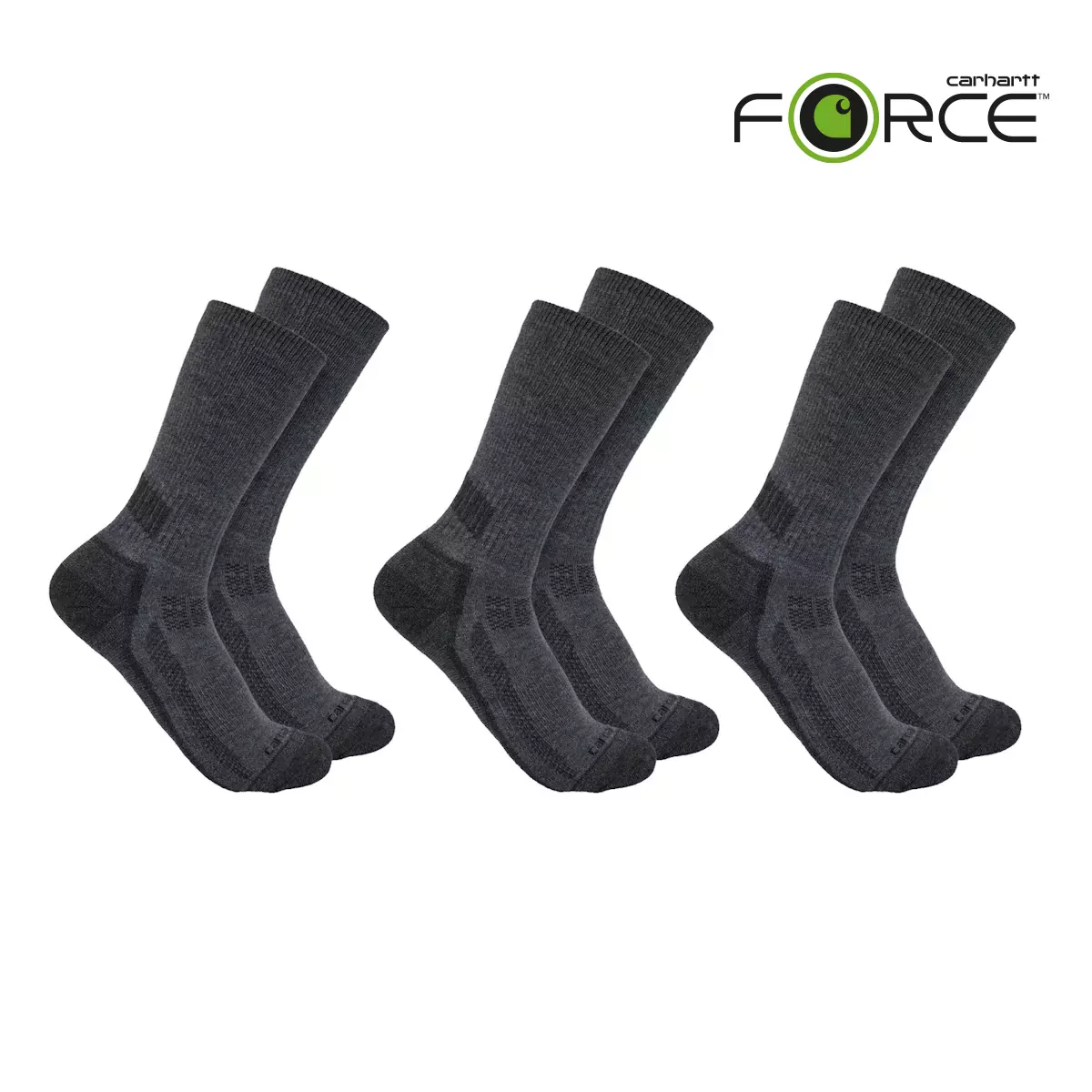 CARHARTT Force Midweight Crew Sock 3 Pack - 3