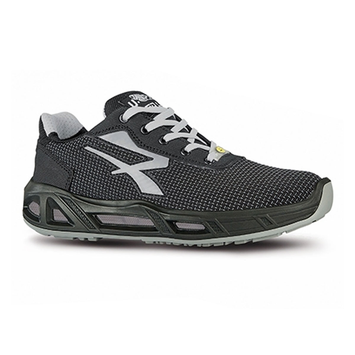 U-Power U-Power veiligheidsschoenen, laag, Point CARPET S1P SRC ESD, grijs, groen, RED CARPET RC20036, zwart