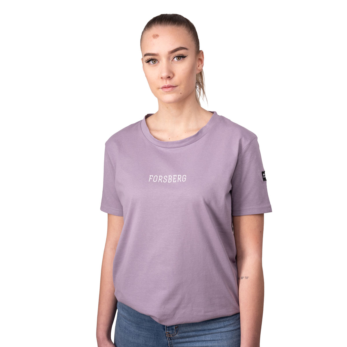 FORSBERG T-shirt met logo op de borst dames