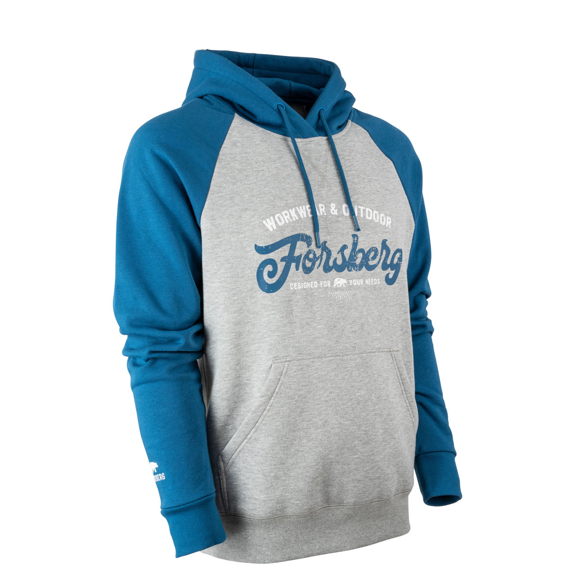 FORSBERG Tonigson tweekleurige hoodie met retro-logo