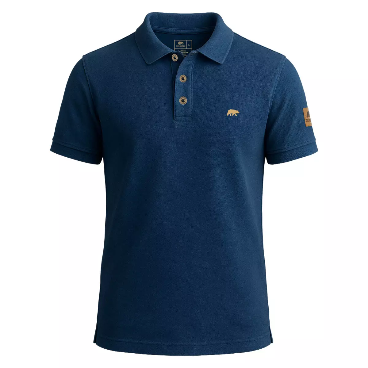 FORSBERG Poloshirt im Denim-Look  - 1